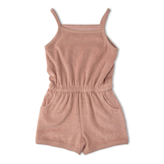 Organic Tank Romper | Clay