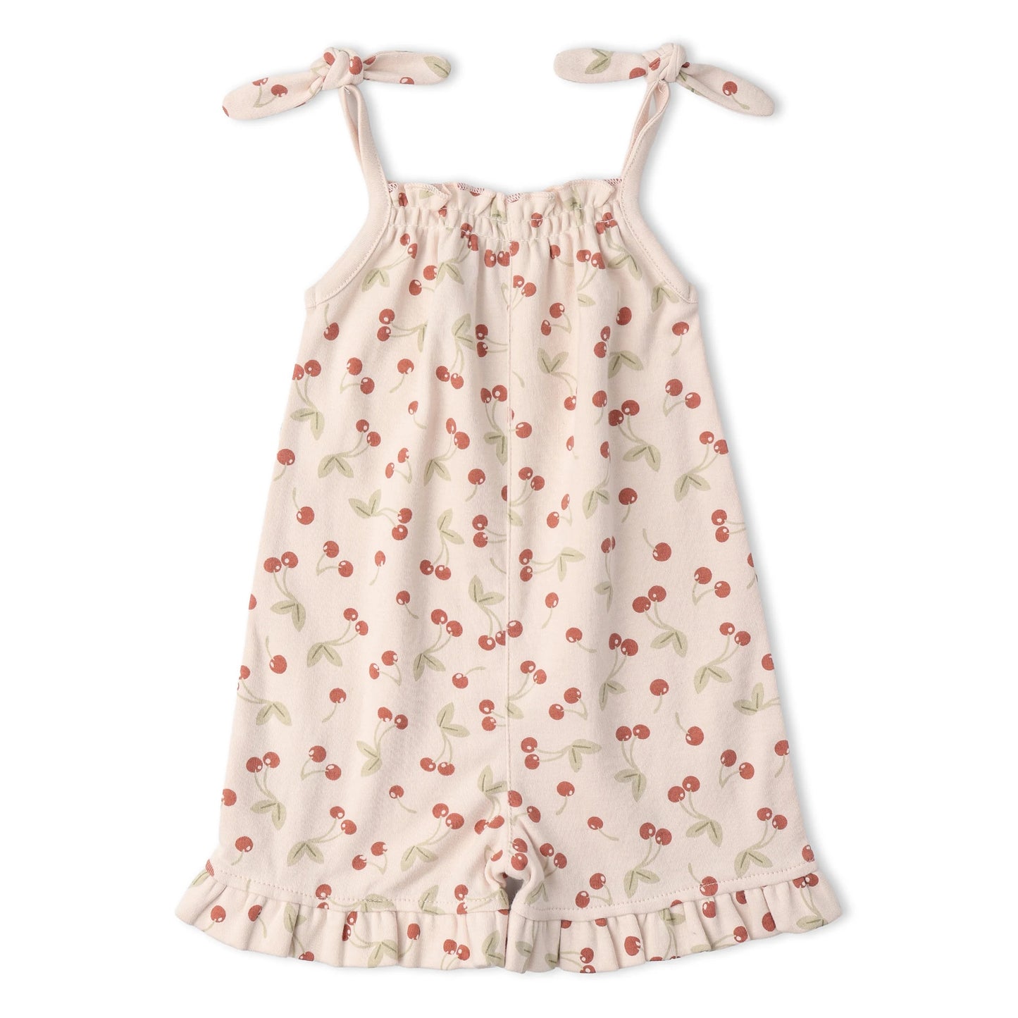 Organic Ruffle Jumpsuit | Cherry
