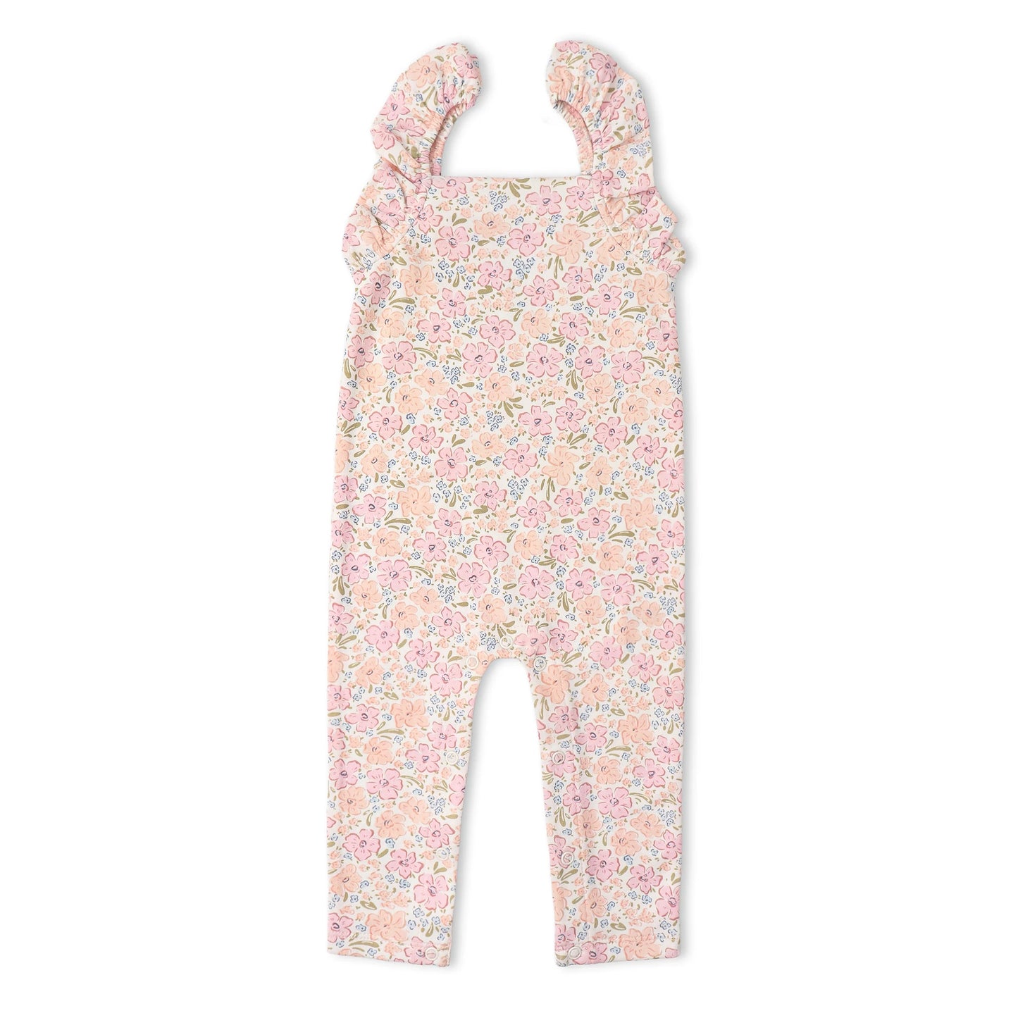 Organic Flutter Romper | Peony