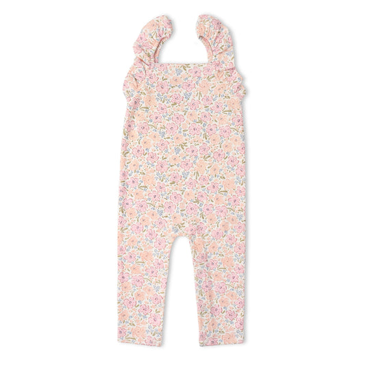 Organic Flutter Romper | Peony