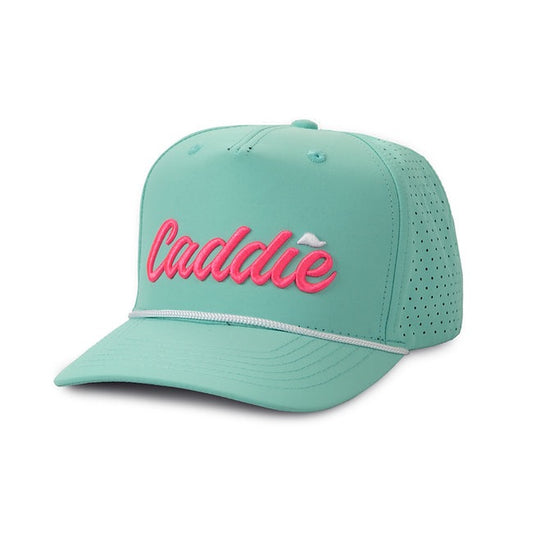 Adult Caddie Solid Performance Rope Hat | Mint/Pink