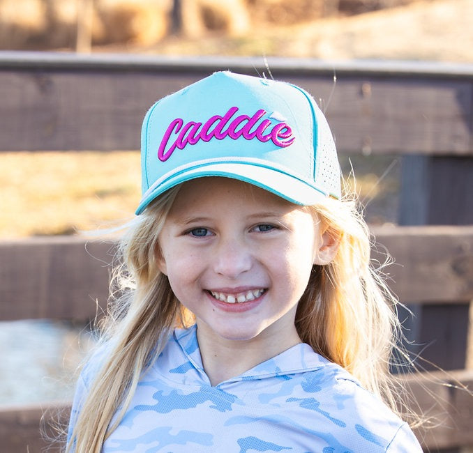 Youth Caddie Solid Performance Rope Hat | Mint/Pink