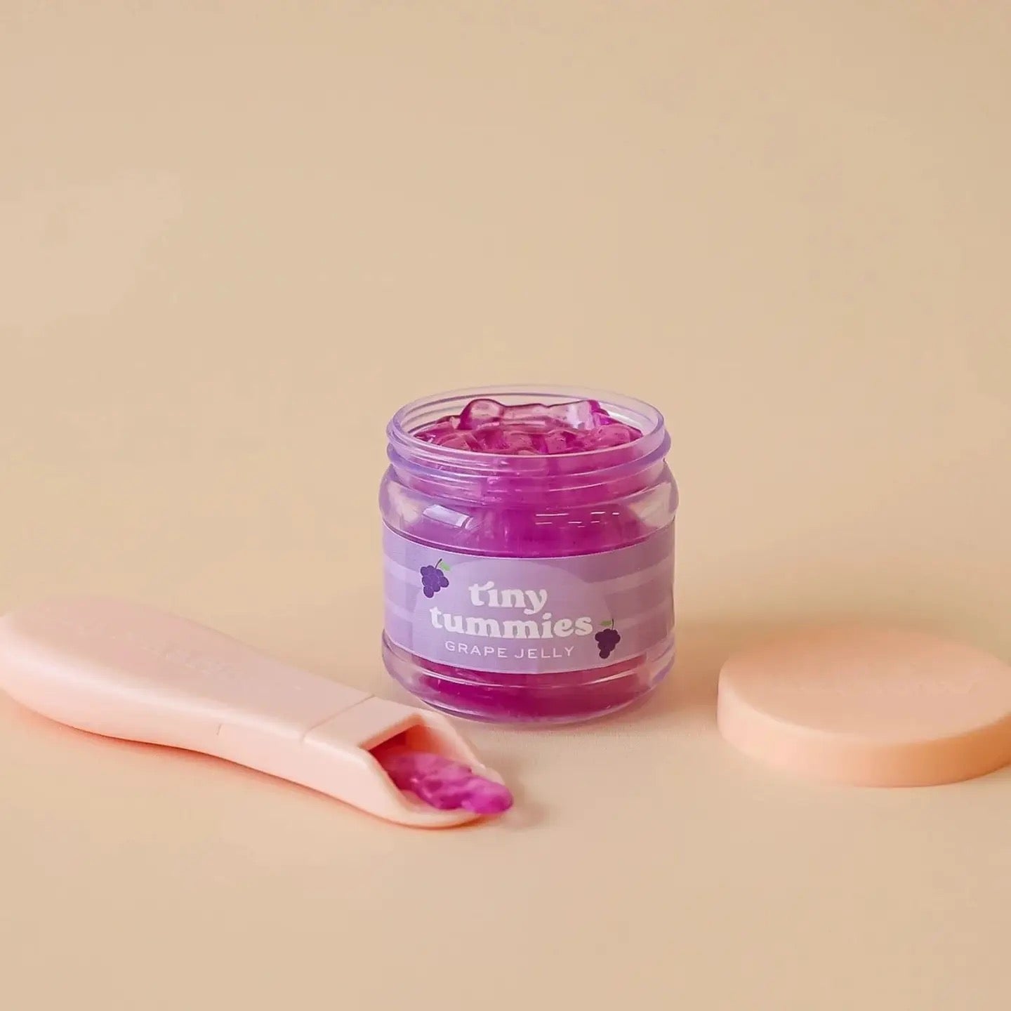 Tiny Tummies Food Jar and Spoon | Grape Jelly