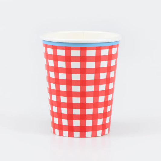 Paper Cups | Red Gingham