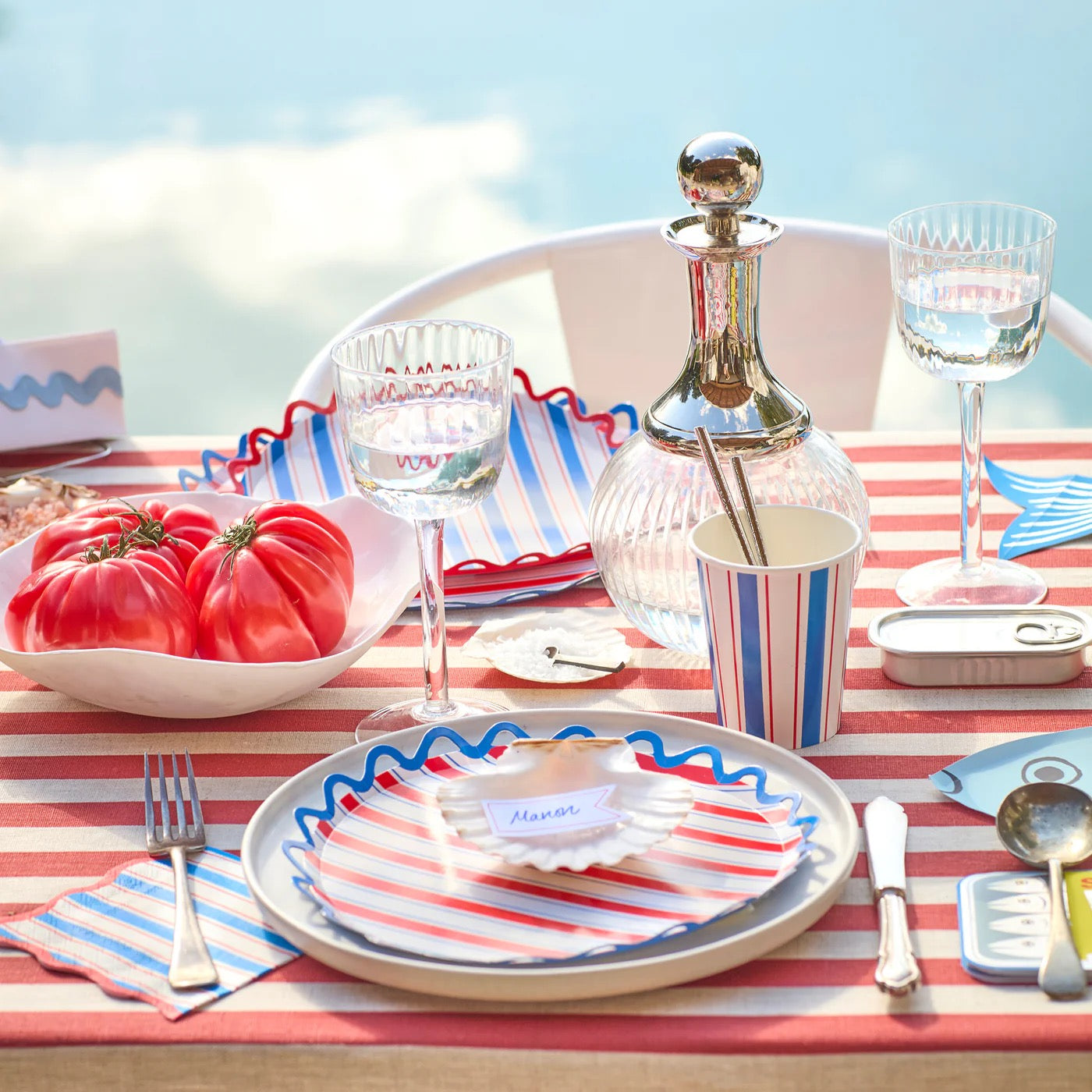 Side Plates | Nautical Striped