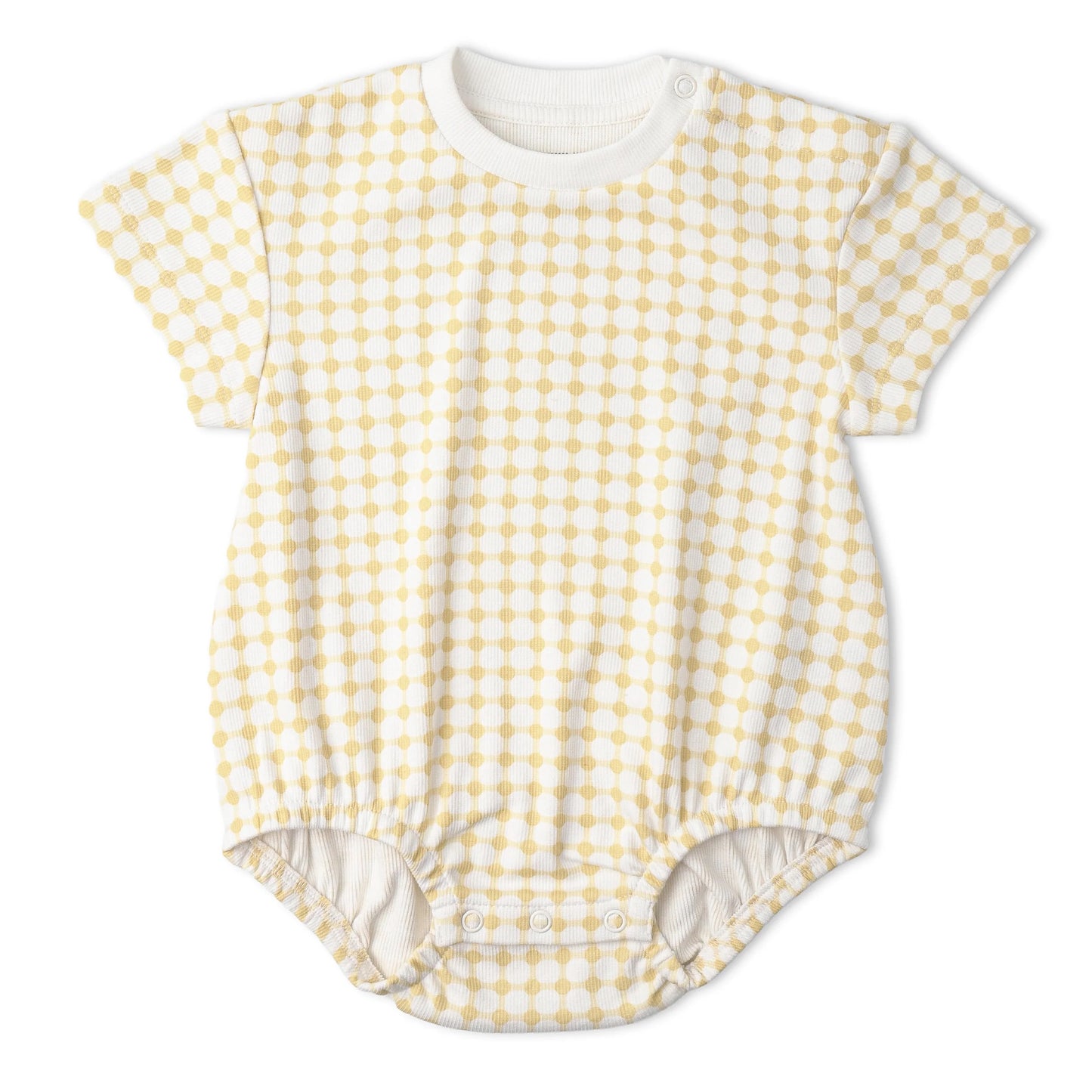 Organic Short Sleeve Bubble Romper | Dotty Gingham