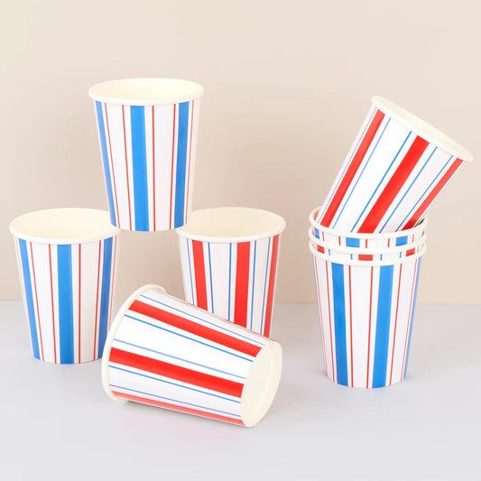 Paper Cups | Nautical Striped