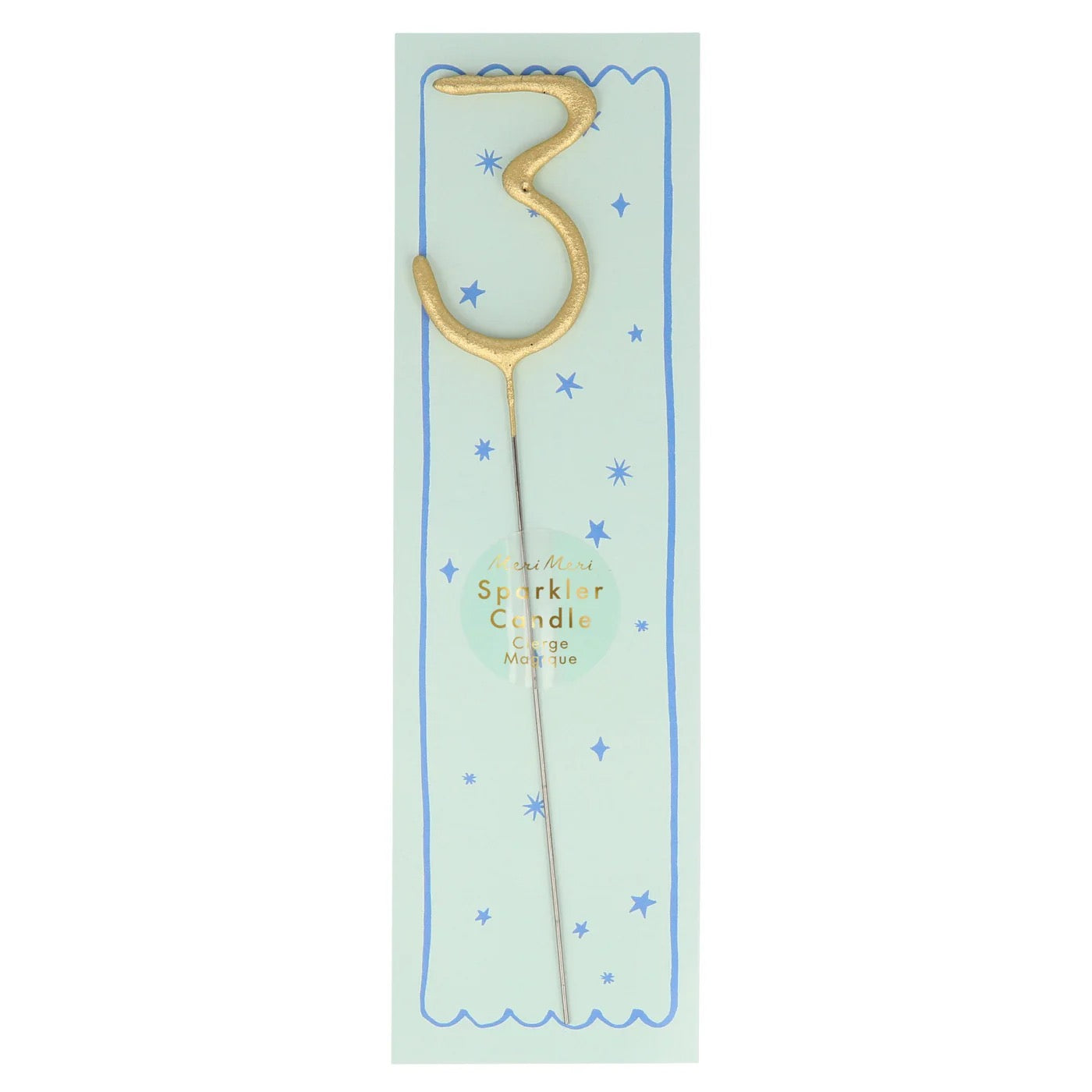 Gold Sparkler Candle | Numbers 0 - 9