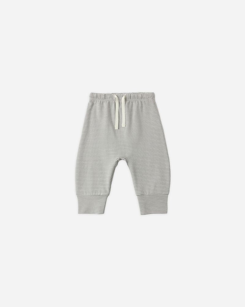 Drawstring Pant | Sage Micro Stripe