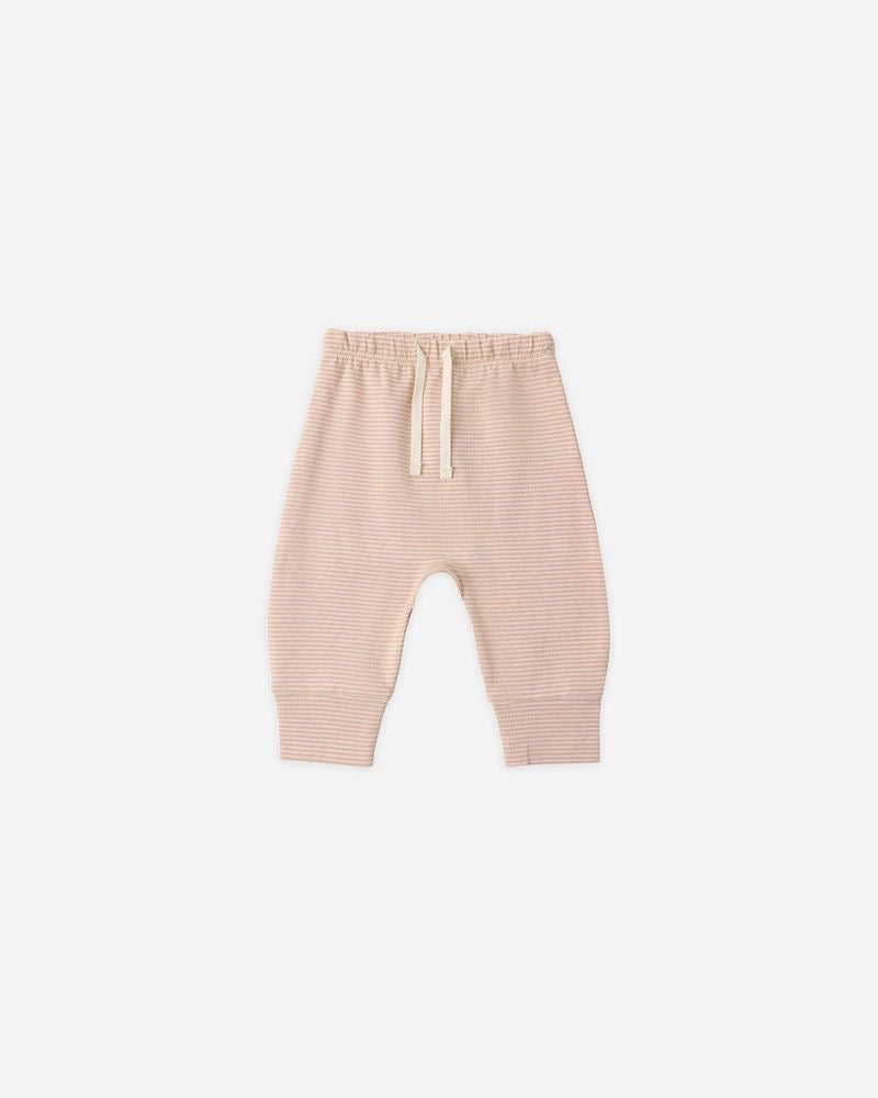 Drawstring Pant | Melon Micro Stripe