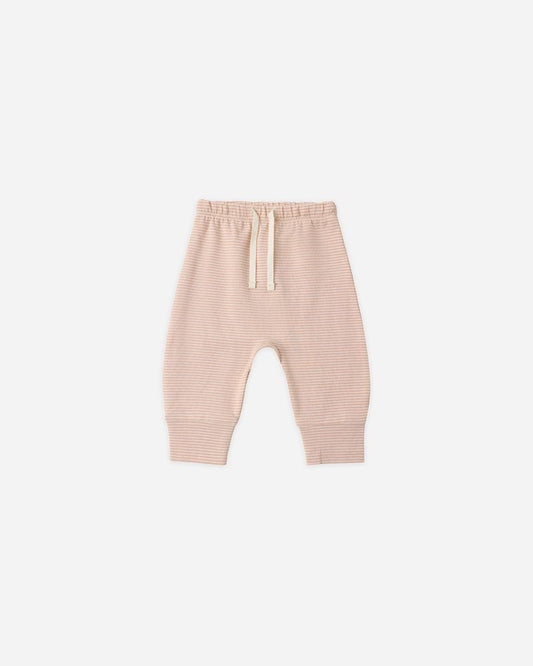 Drawstring Pant | Melon Micro Stripe