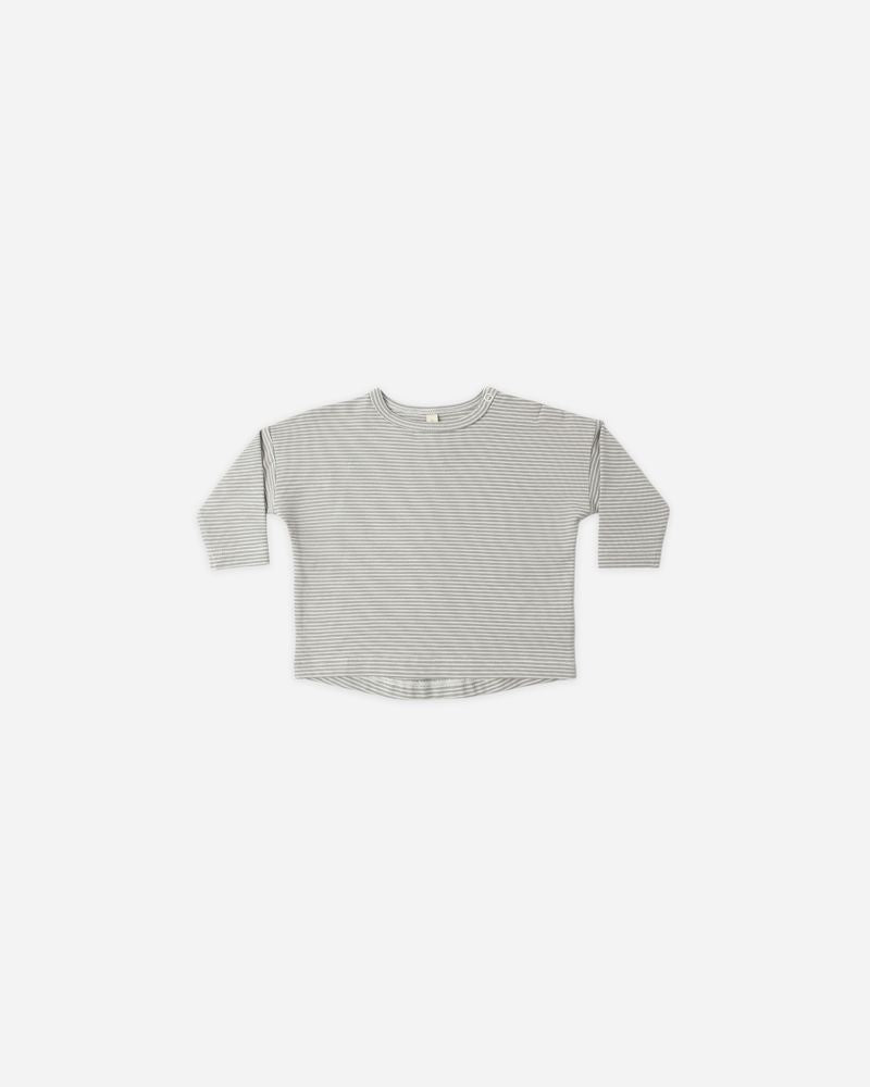 Long Sleeve Tee | Sage Micro Stripe