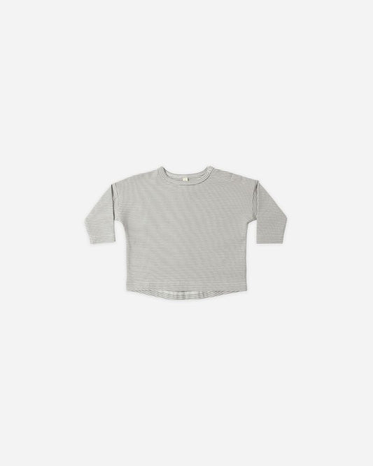 Long Sleeve Tee | Sage Micro Stripe
