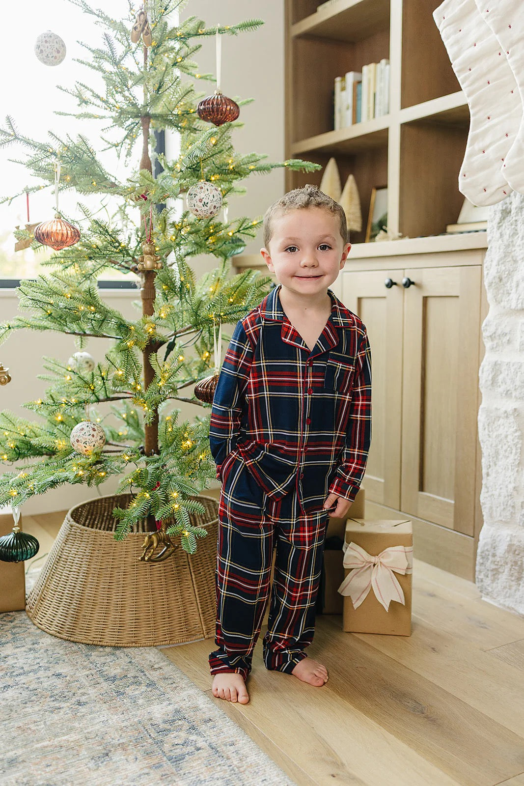 Collard Pajama Set | Christmas Plaid