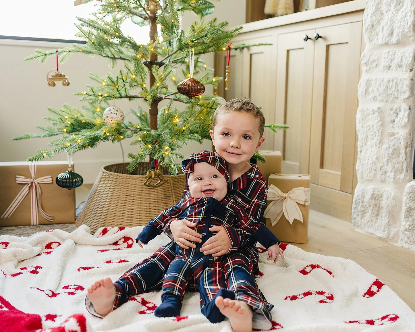 Collard Pajama Set | Christmas Plaid