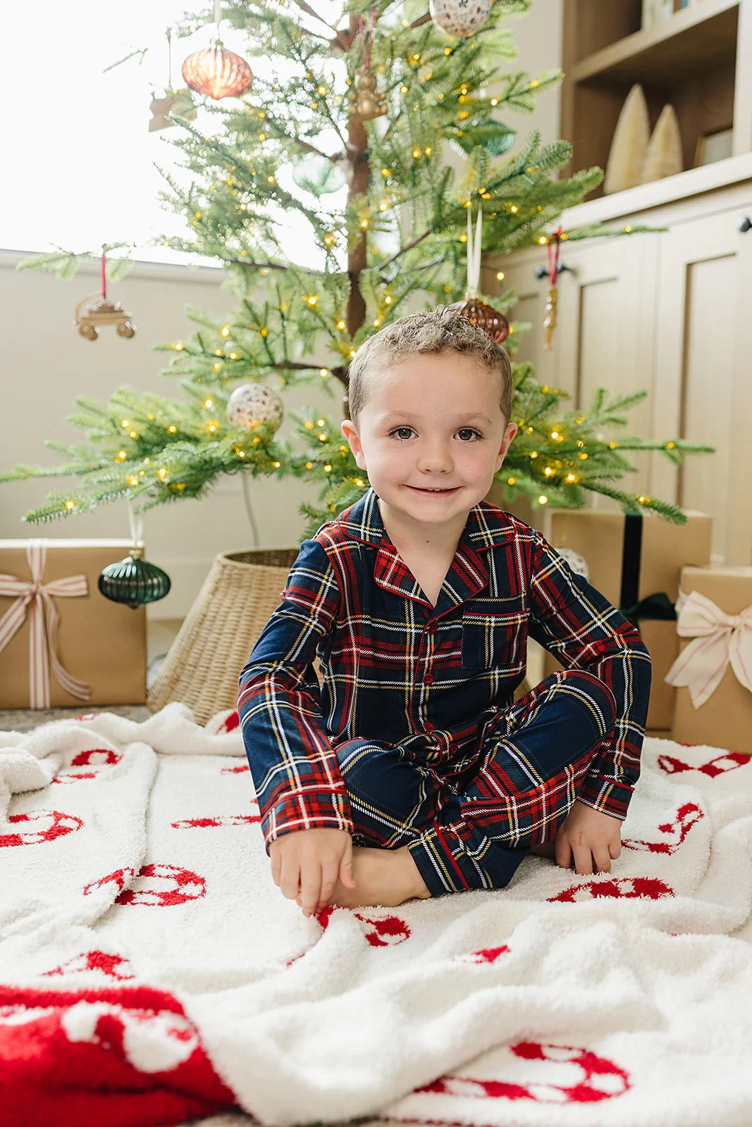 Collard Pajama Set | Christmas Plaid