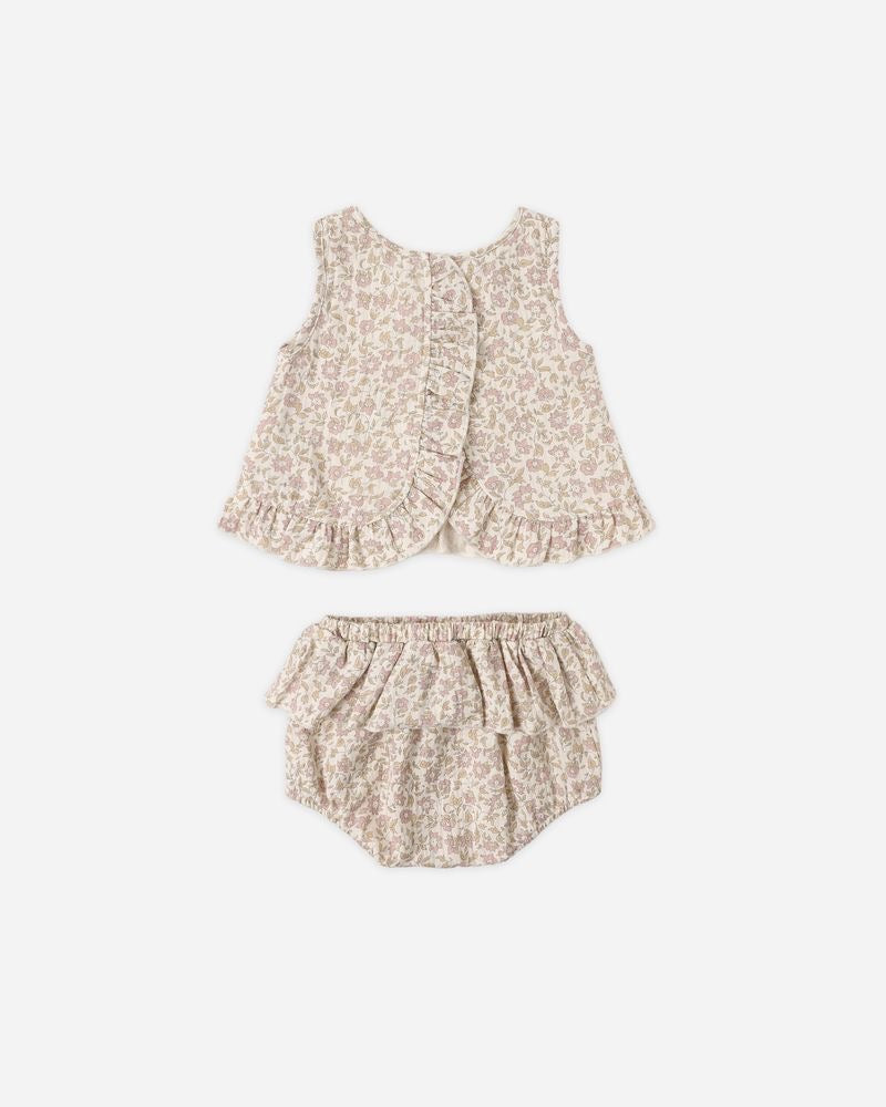 Ruffled Tulip Top + Bloomer Set | Dahlia