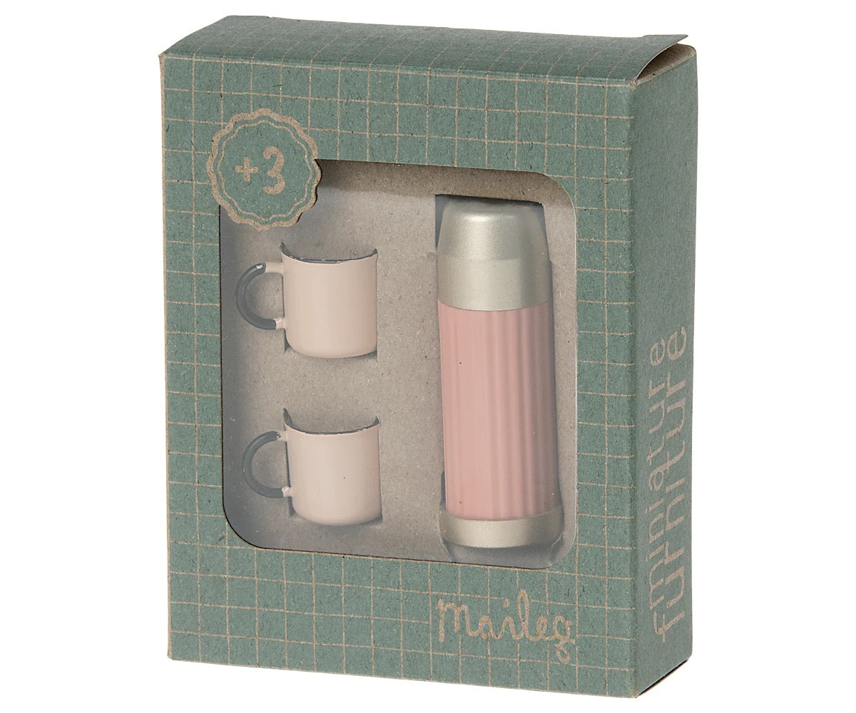 Mouse Thermos and Cups | Soft Coral