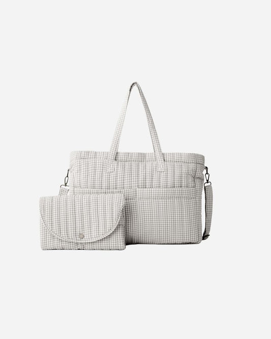 Diaper Bag + Changing Mat | Sage Gingham