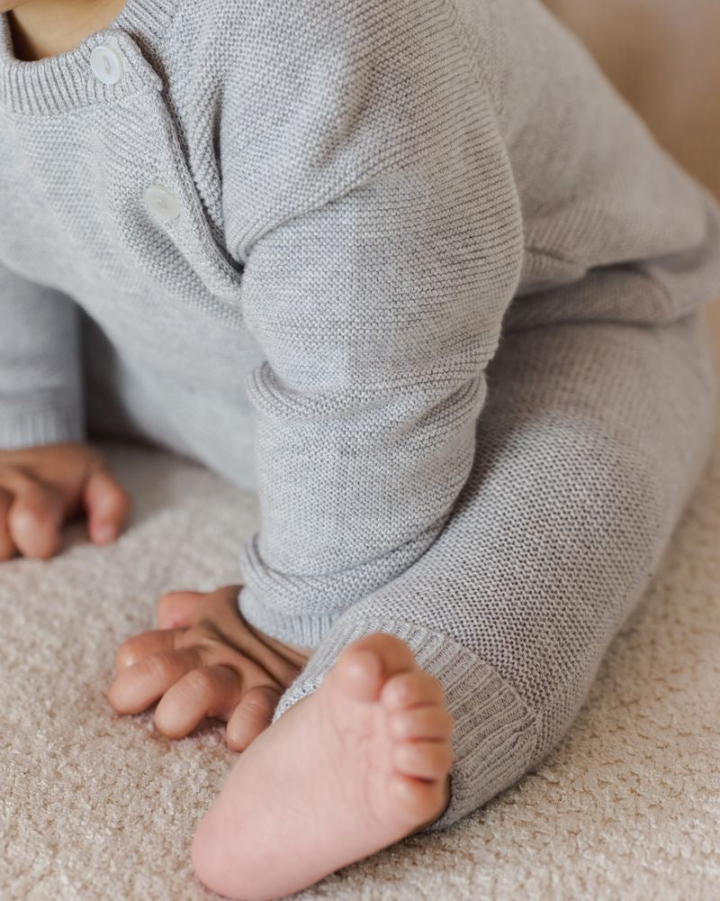 Knit Pant | Heathered Dusty Blue