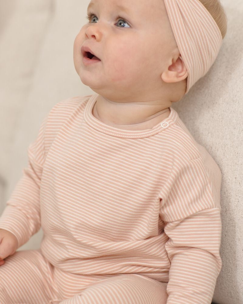 Long Sleeve Tee | Melon Micro Stripe