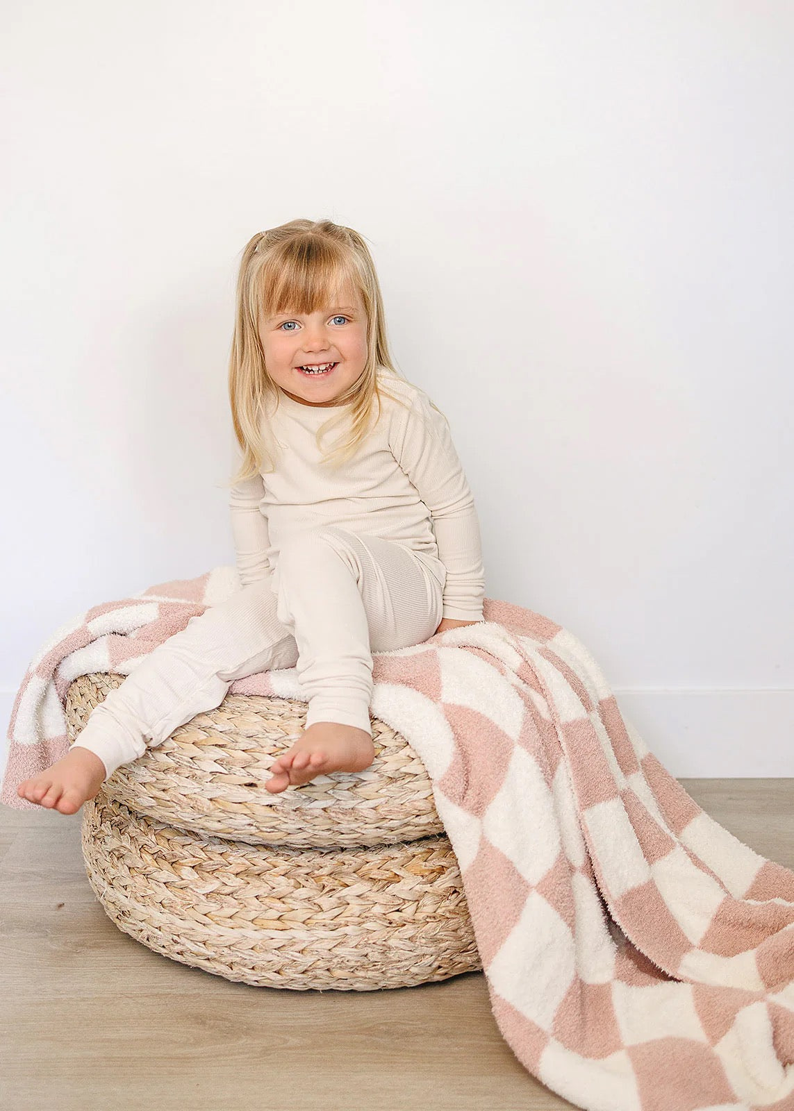 Plush Blanket | Pink Checkered