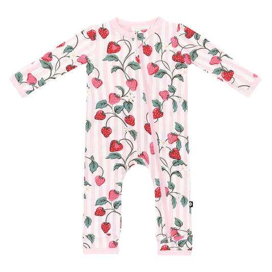 Zippered Romper | Strawberry Fields