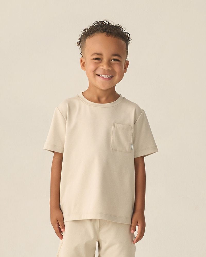 Cove Essential Pocket Tee | Heathered Pebble