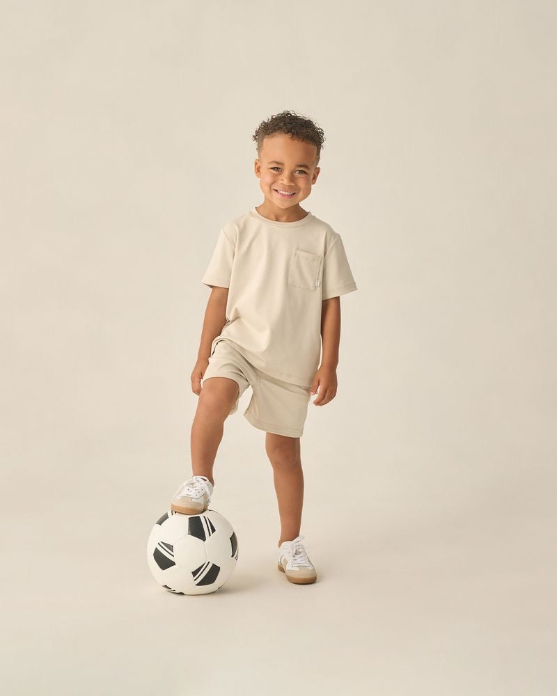 Cove Essential Pocket Tee | Heathered Pebble