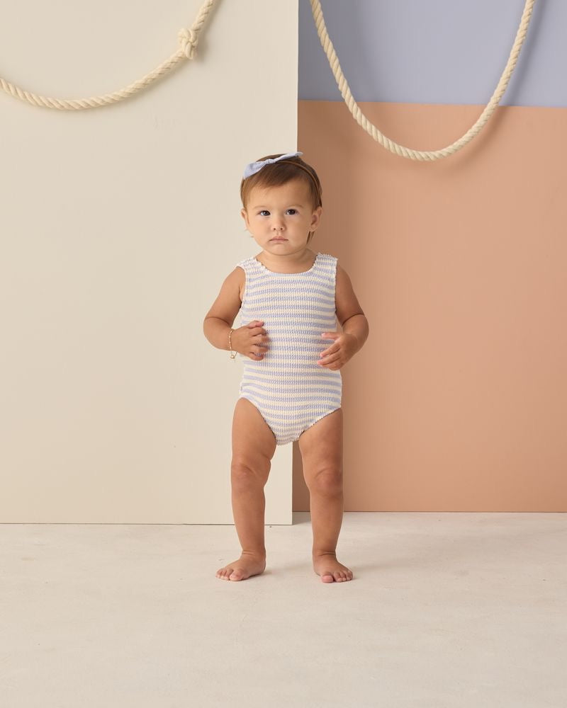 Moxie One-Piece | Periwinkle Stripe