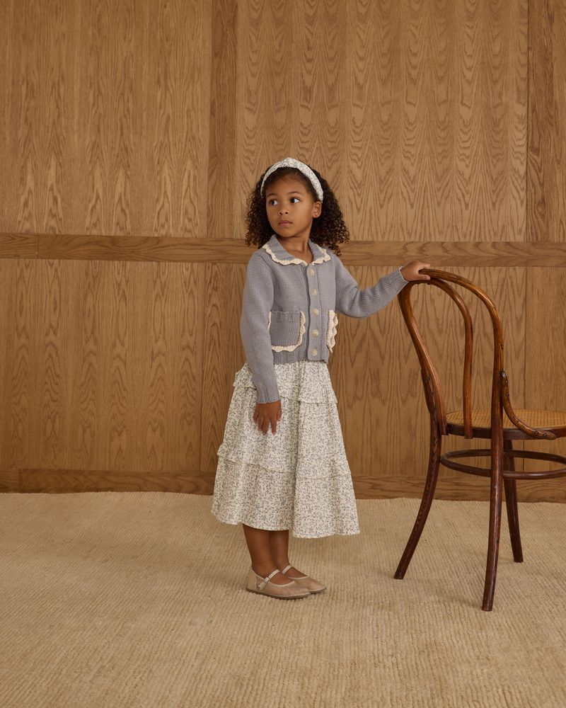 Collared Cardigan | Dusty Blue