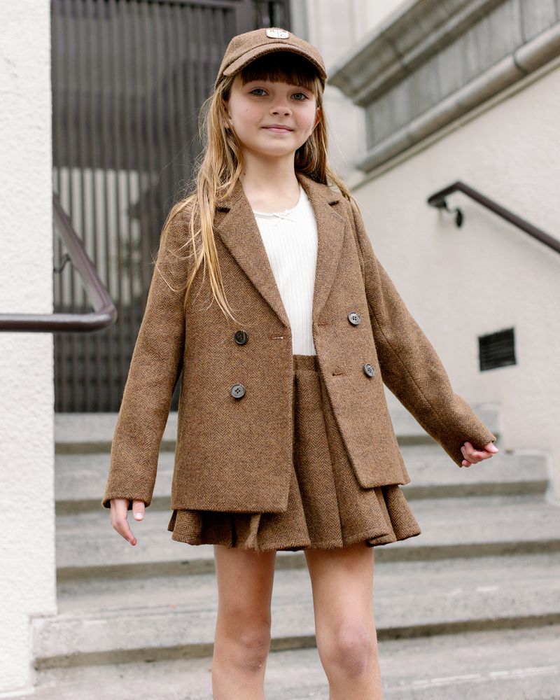 Pleated Mini Skirt | Rustic Plaid