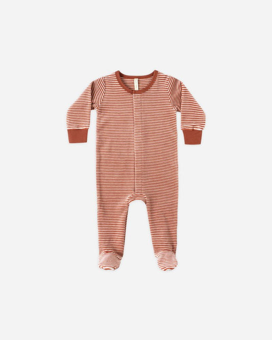 Hidden Snap Footie | Candy Stripe