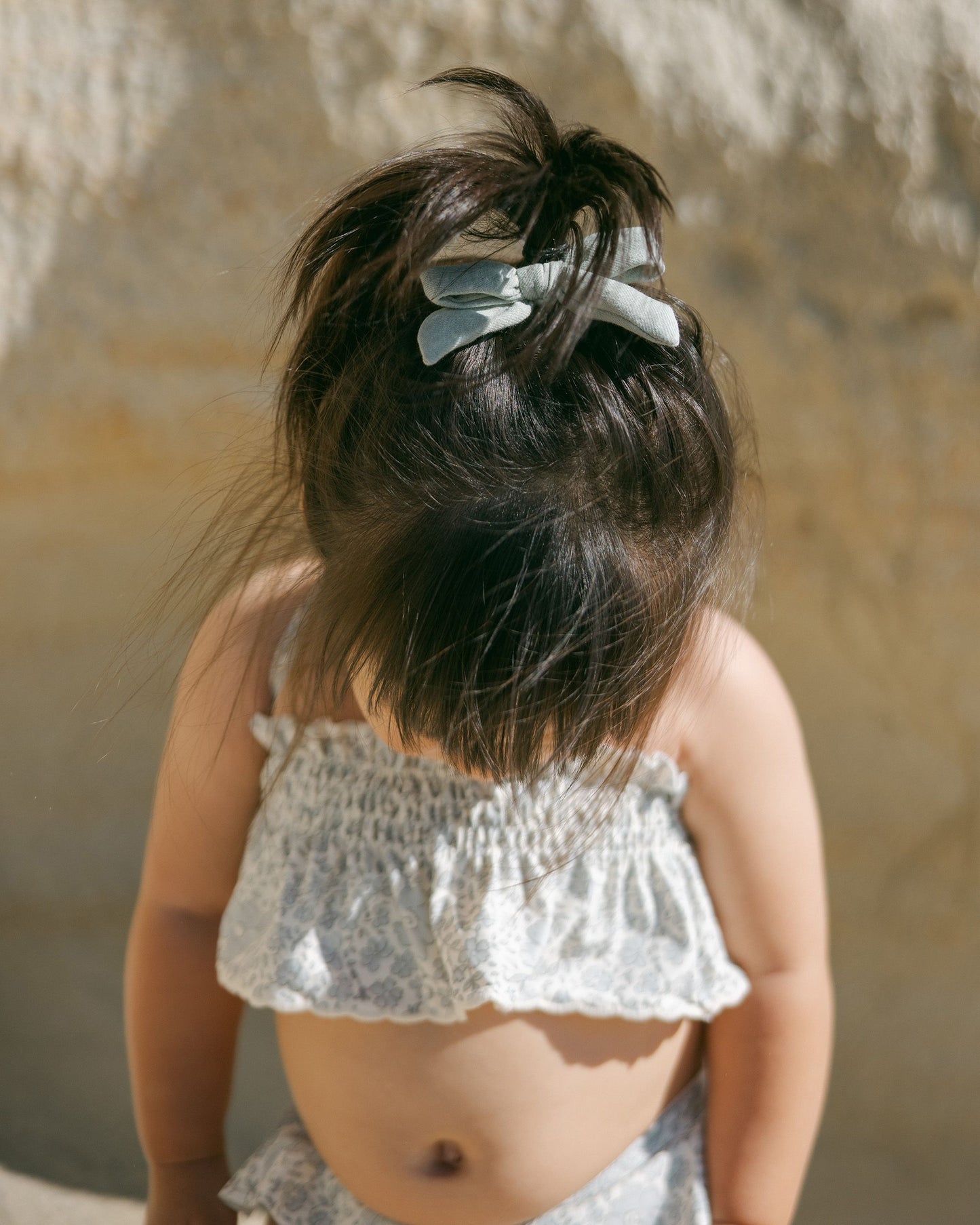 Smocked Ruffle Bikini I Blue Blossom