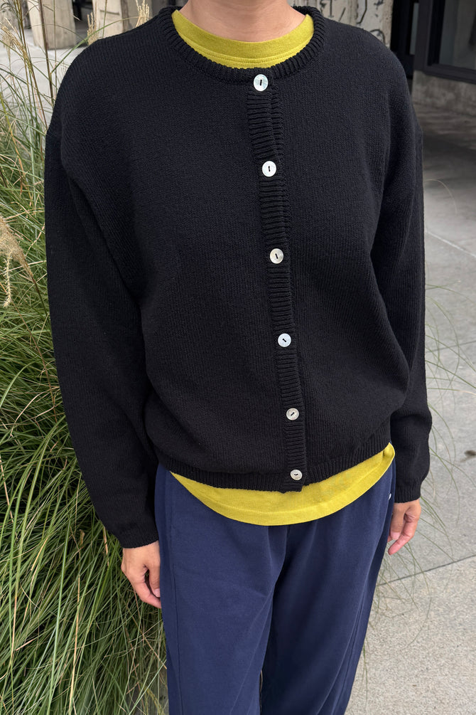 Cotton Leila Cardigan | Black