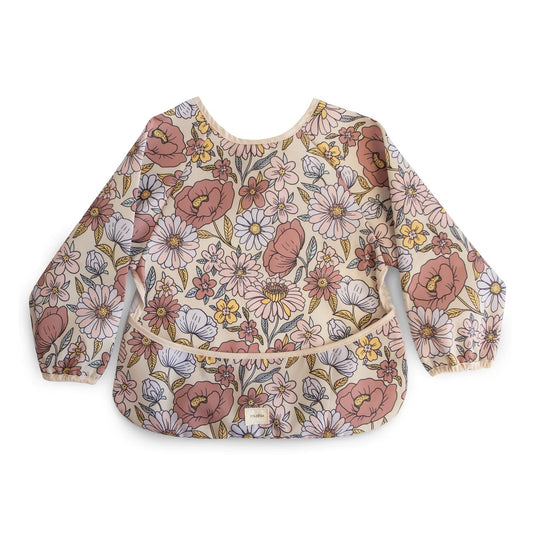 Long Sleeve Bib I Retro Flowers