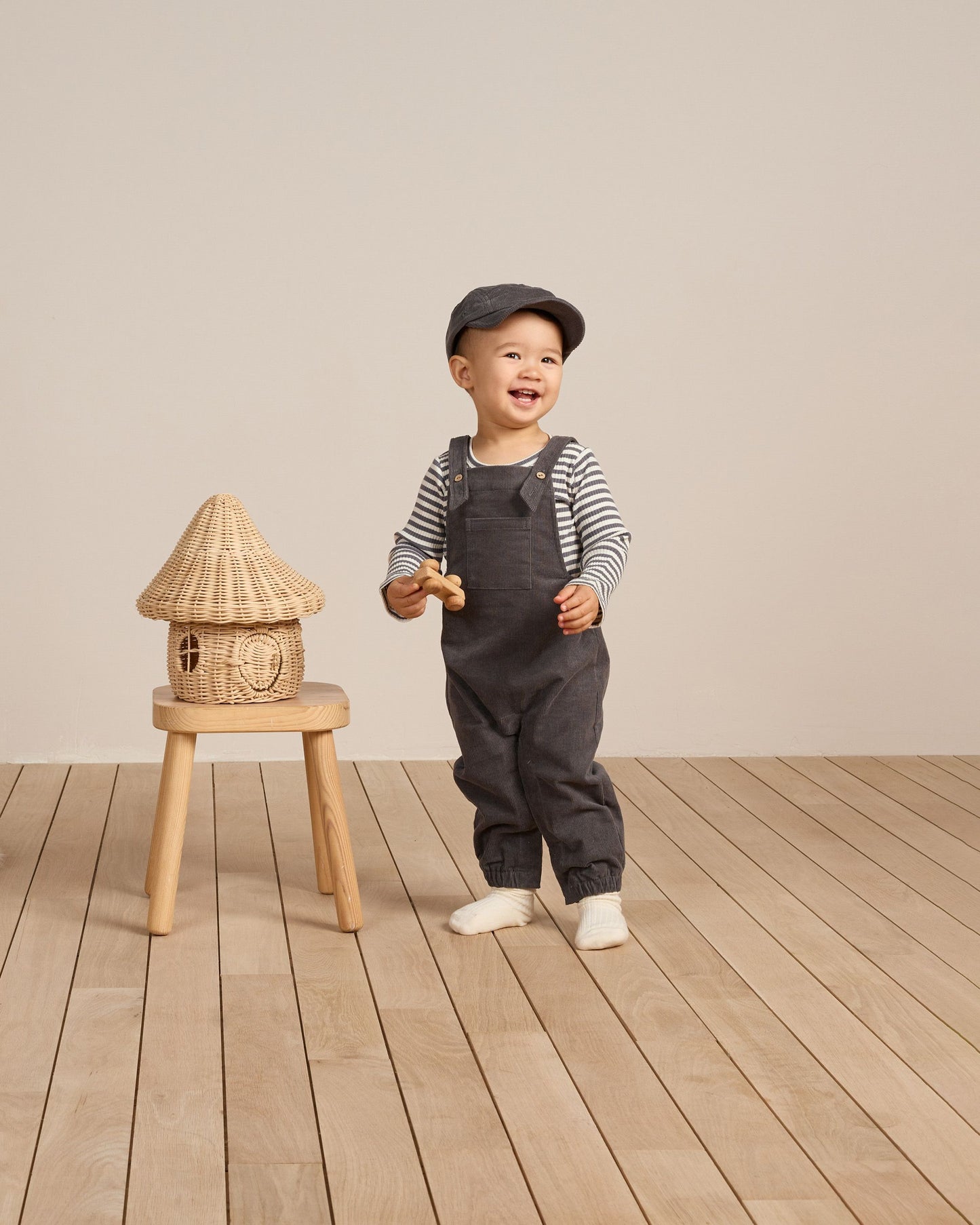 Corduroy Baby Overalls I Indigo