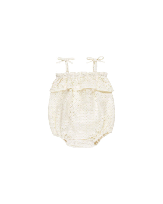 Ruffle Romper I Ivory