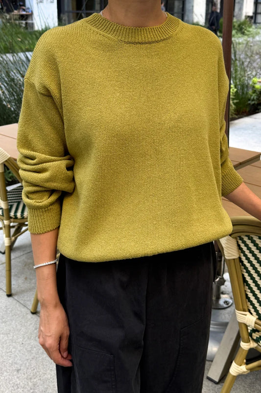 Milo Cotton Sweater | Golden Olive