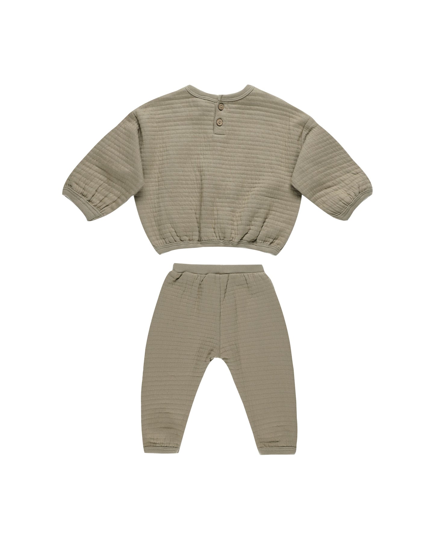 Textured Sweat Set I Olive