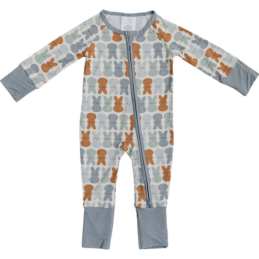 Bamboo Zipper I Dusty Blue Bunny
