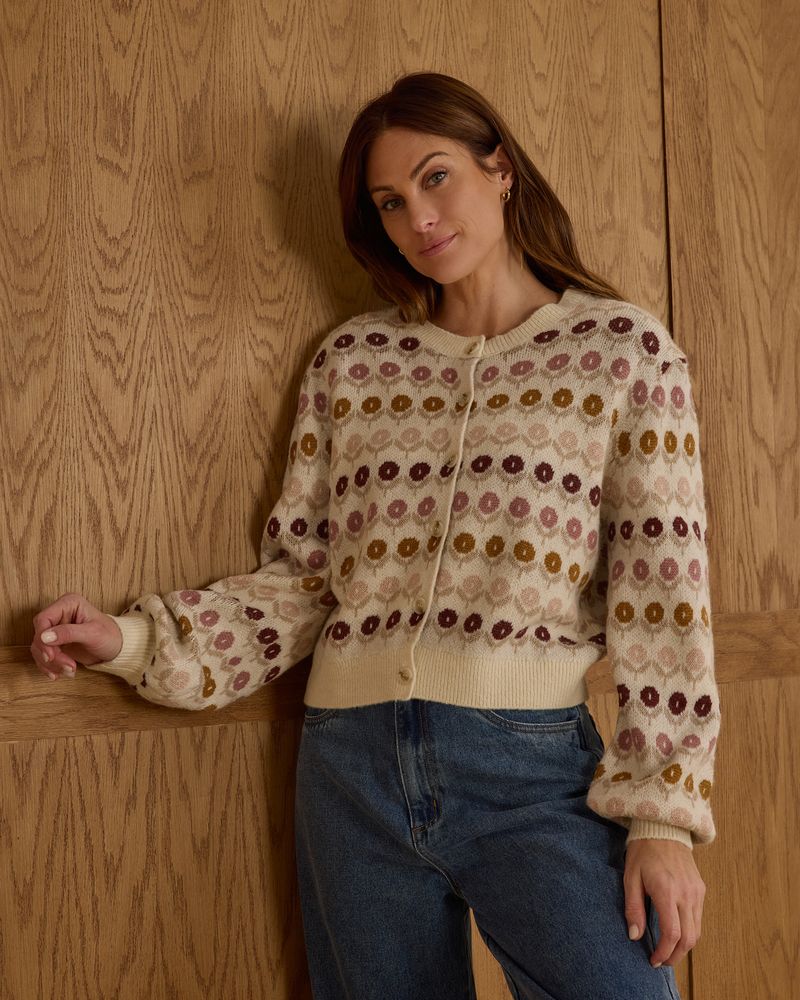 Cheyenne Cardigan || Floral Jacquard