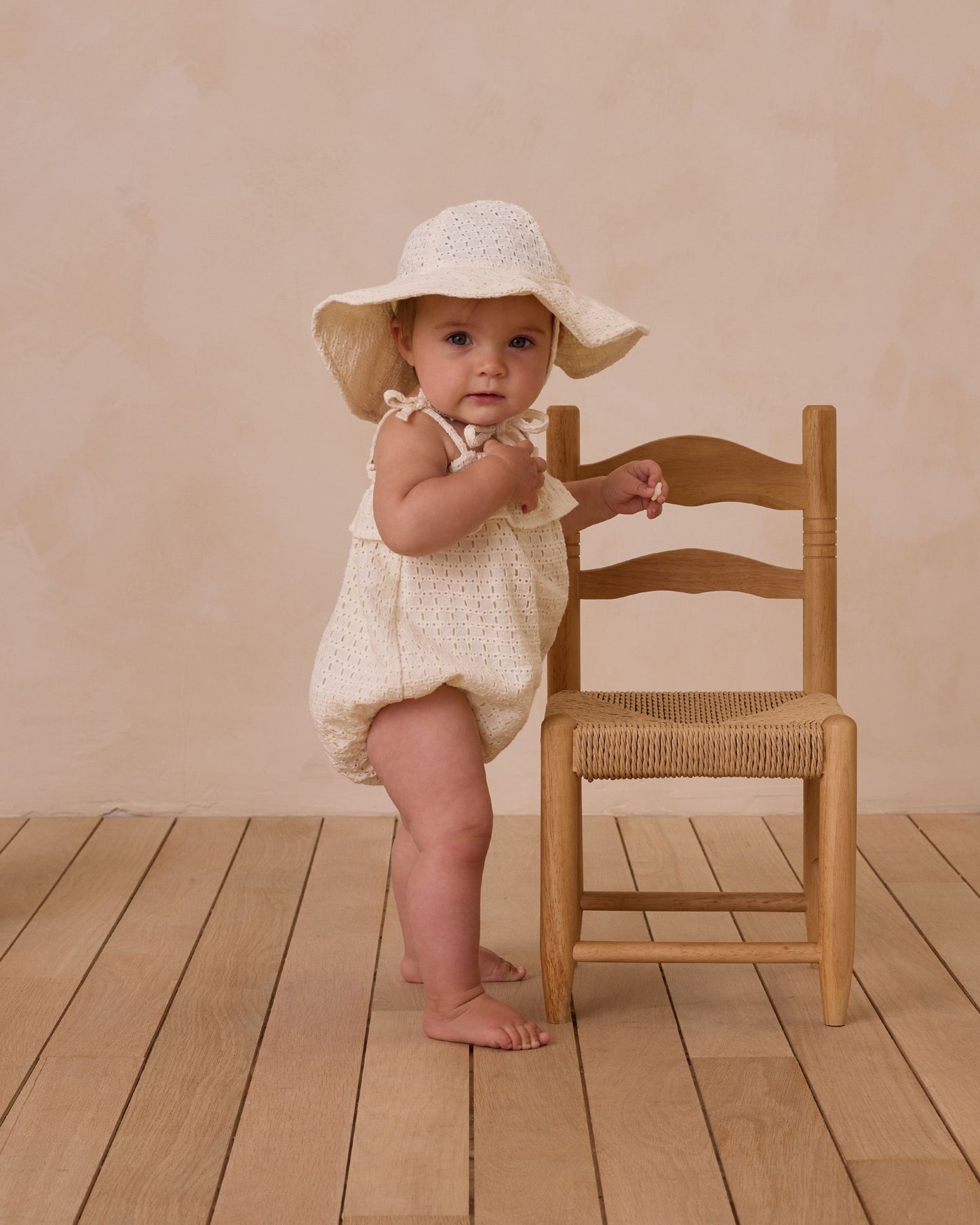 Ruffle Romper I Ivory