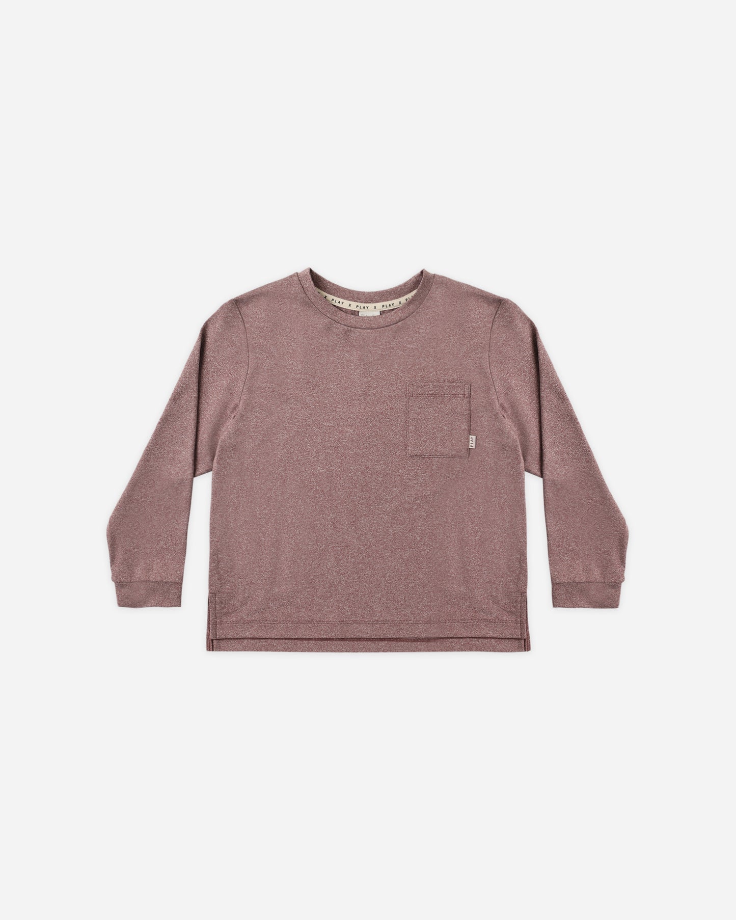 Long Sleeve Pocket Tee | Heathered Mulberry