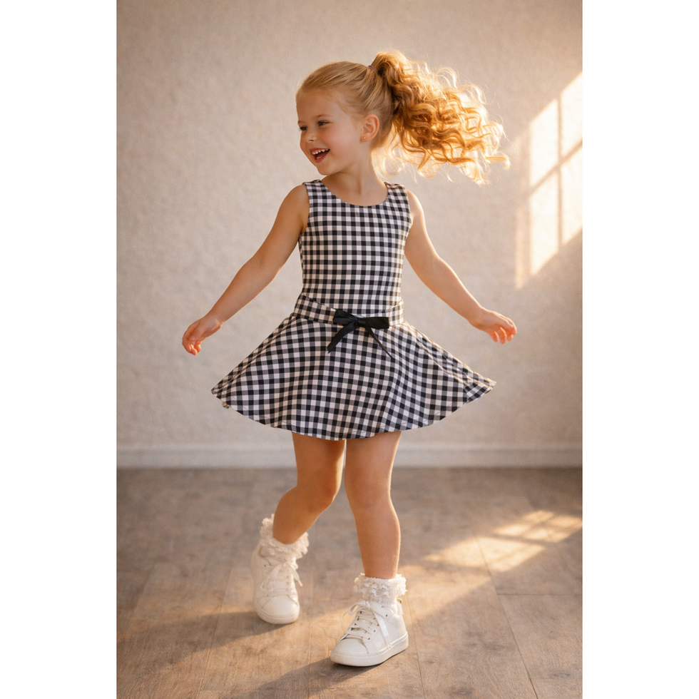 Sideline Set | Black Gingham