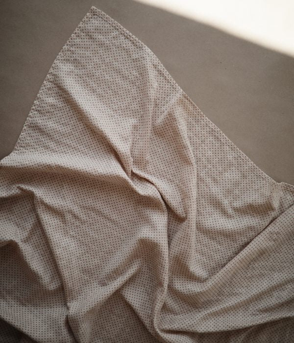 Muslin Swaddle Blanket I Caramel Polka Dots