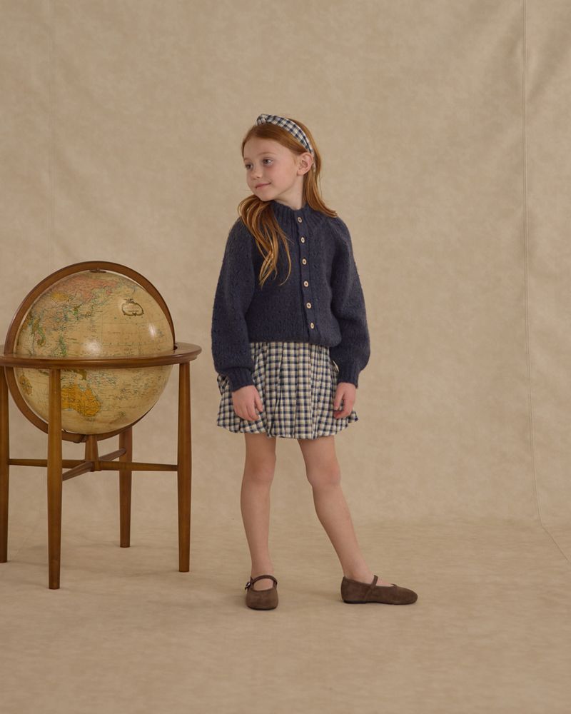 Knotted Headband | Navy Check