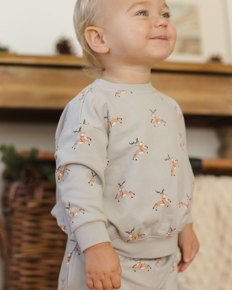 Relaxed Fleece Sweatshirt | Reindeer