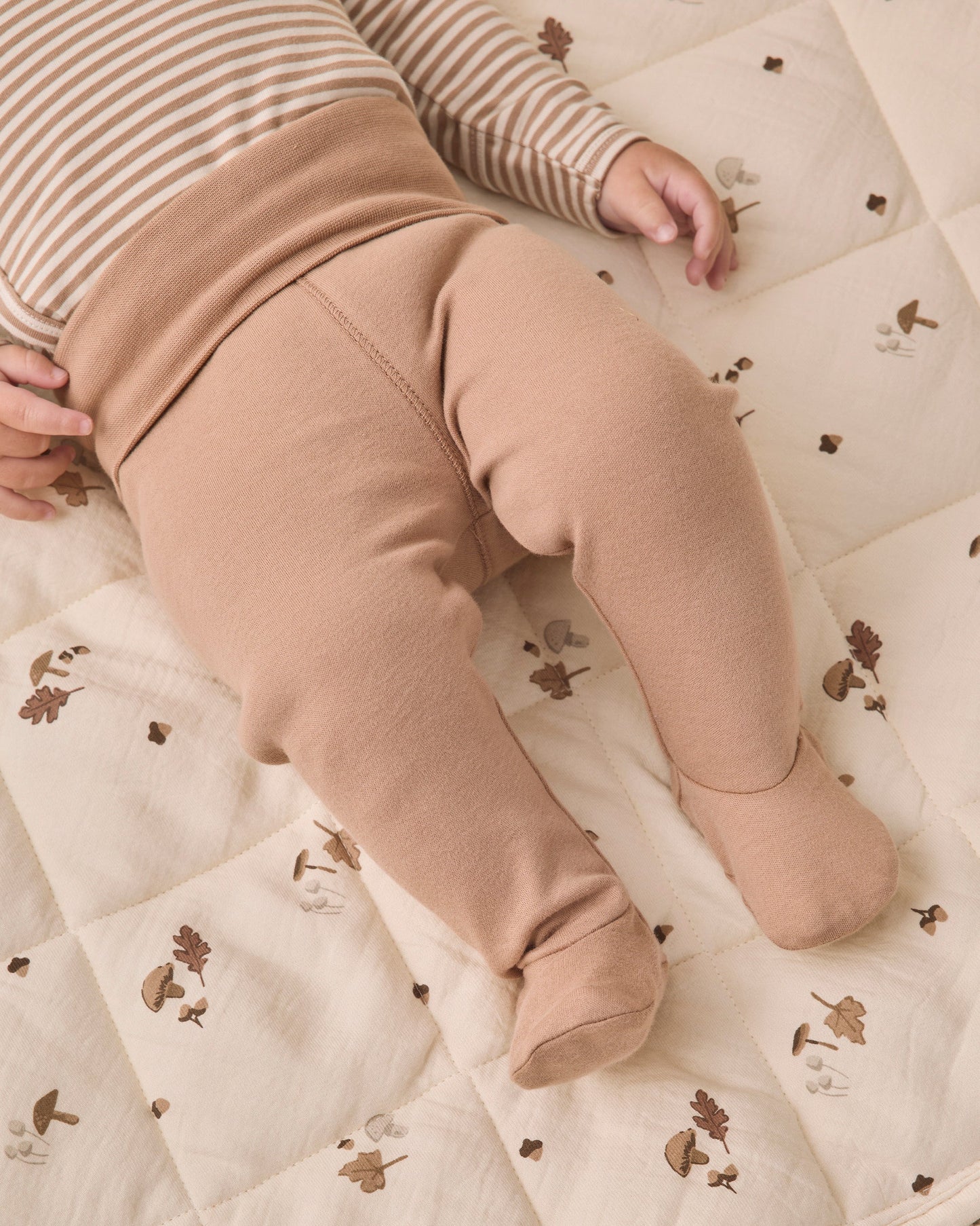 Side Snap Bodysuit + Pant Set | Almond Stripe