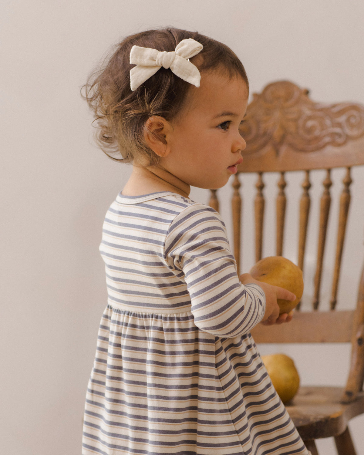Long Sleeve Baby Dress | Vintage Stripe
